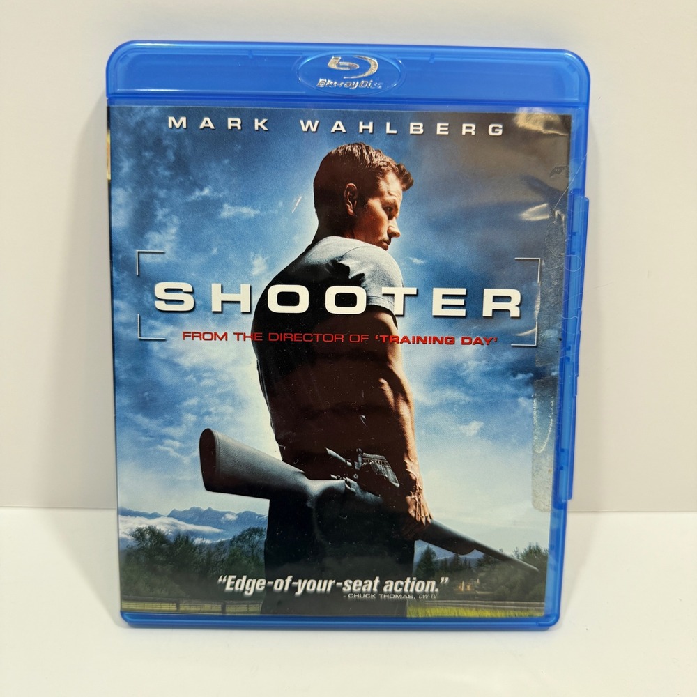 Paramount Shooter Blu-ray Movie OS Blue Good Mark Wahlberg Action Thriller
